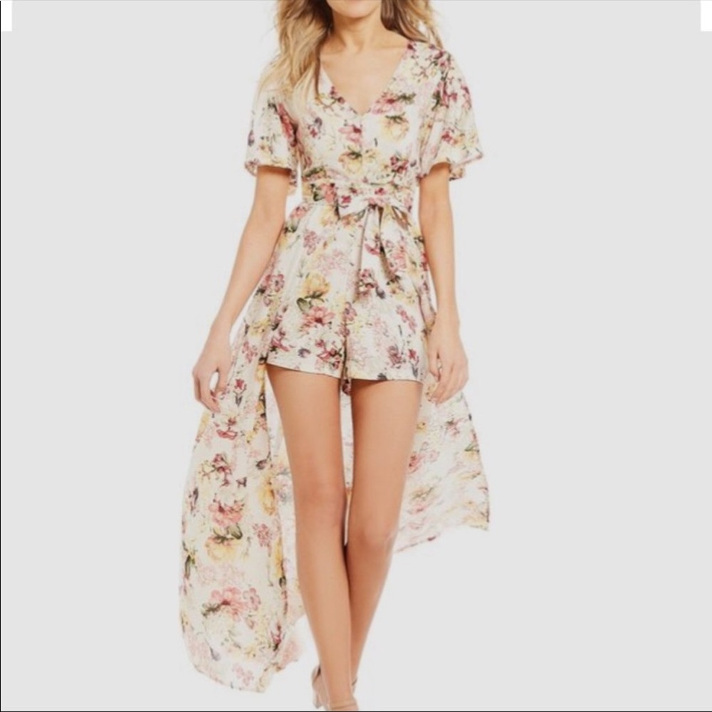 NWT Angie Floral Maxi Romper